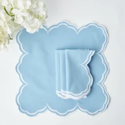 Serena Cornflower Blue Placemats (Set Of 4)|Mrs. Alice Outlet