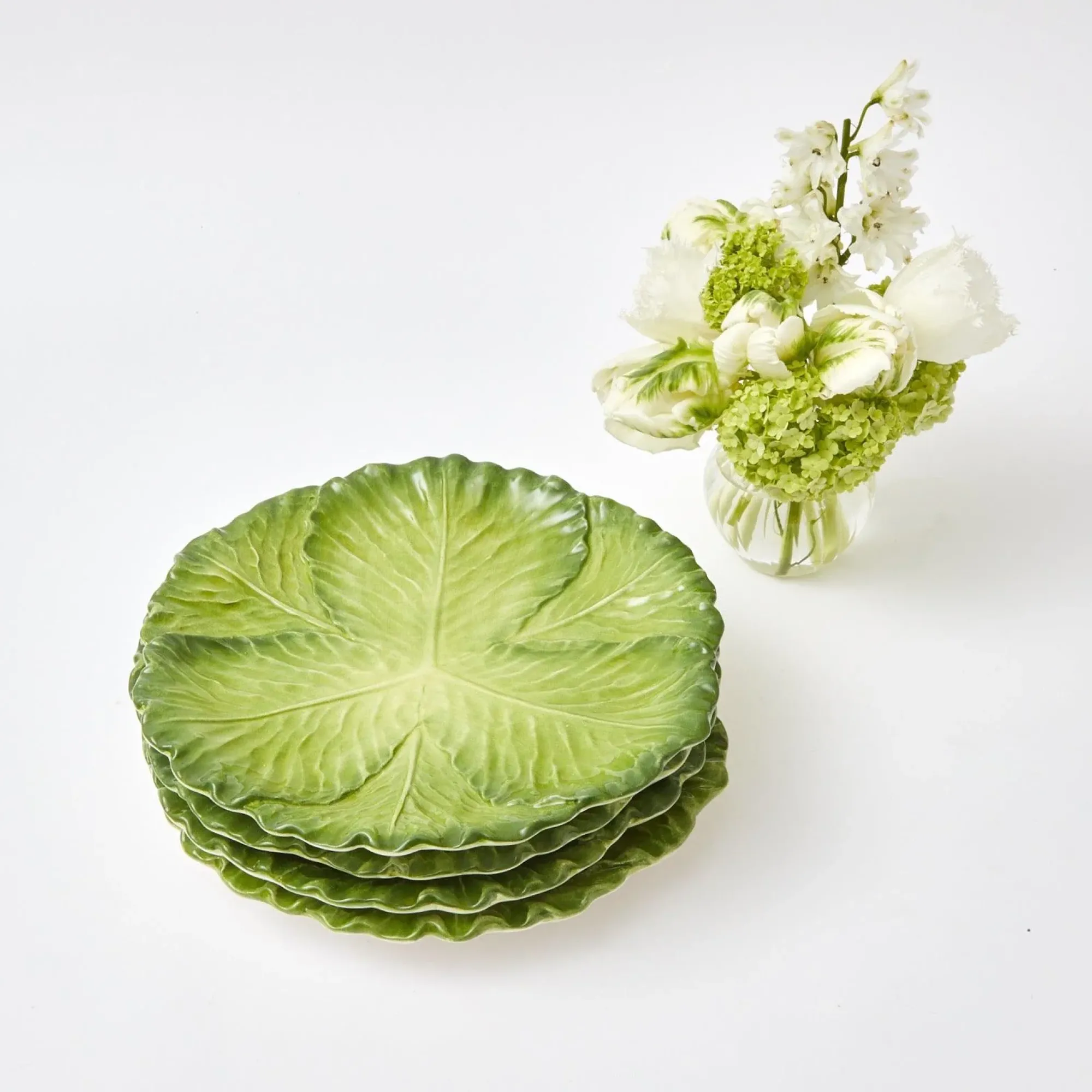 Serena Green Cabbage Dinner Plate (Set Of 4)|Mrs. Alice Sale