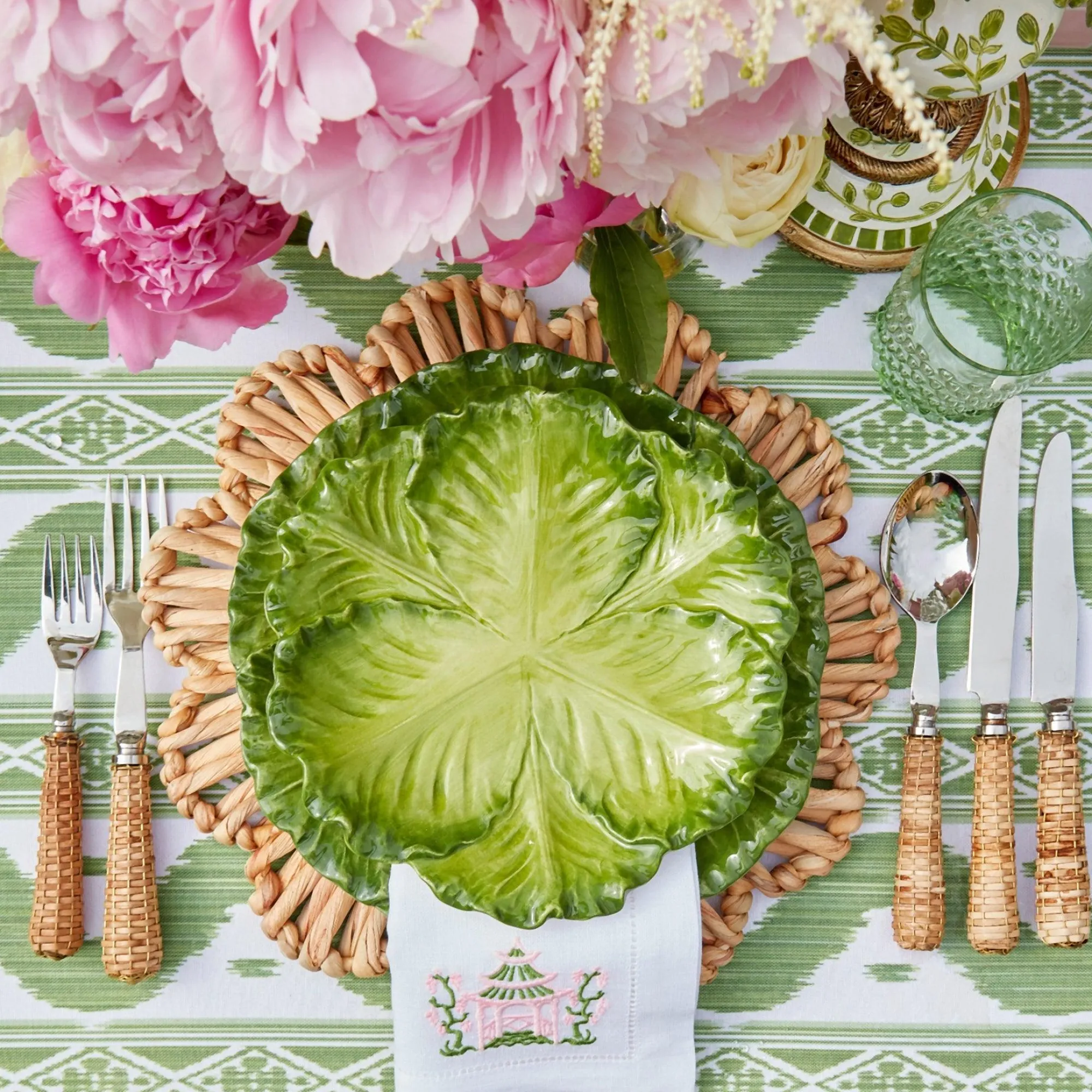 Serena Green Cabbage Dinner & Starter Plates (Set Of 8)|Mrs. Alice Hot