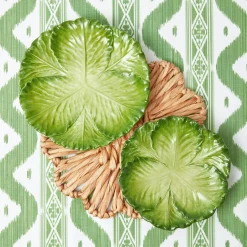 Serena Green Cabbage Dinner & Starter Plates (Set Of 8)|Mrs. Alice Hot