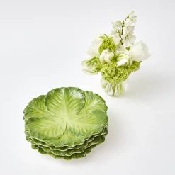 Serena Green Cabbage Starter Plate (Set Of 4)|Mrs. Alice Discount
