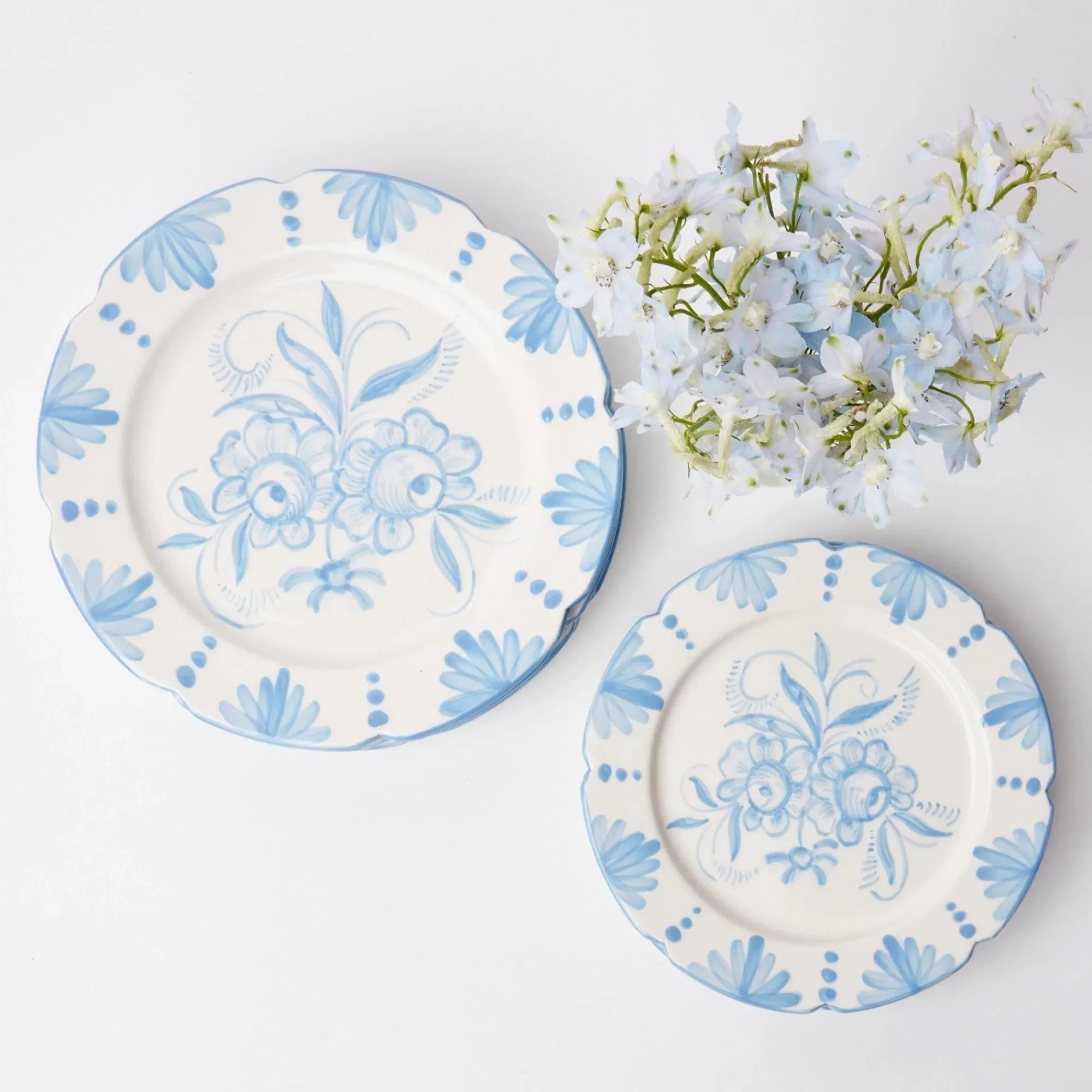 Seville Blue Gardenia Dinner Plate (Set Of 4)|Mrs. Alice Online