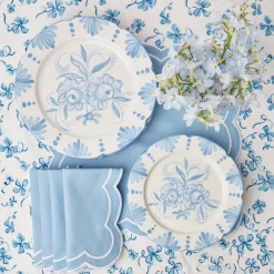Seville Blue Gardenia Dinner Plate (Set Of 4)|Mrs. Alice Online