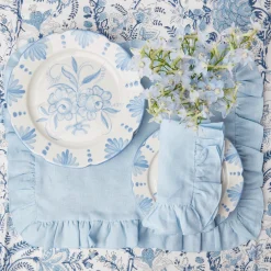 Seville Blue Gardenia Dinner Plate (Set Of 4)|Mrs. Alice Online