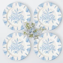Seville Blue Gardenia Dinner Plate (Set Of 4)|Mrs. Alice Online