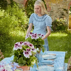 Seville Blue Gardenia Dinner Plate|Mrs. Alice
