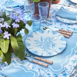 Seville Blue Gardenia Dinner Plate (Set Of 4)|Mrs. Alice