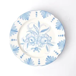 Seville Blue Gardenia Dinner Plate (Set Of 4)|Mrs. Alice