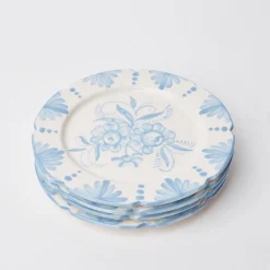 Seville Blue Gardenia Dinner Plate (Set Of 4)|Mrs. Alice