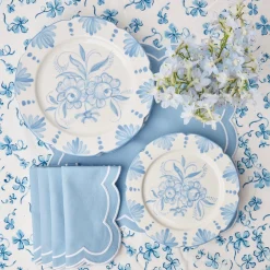 Seville Blue Gardenia Dinner Plate|Mrs. Alice Best