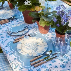 Seville Blue Gardenia Dinner Plate|Mrs. Alice Best