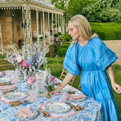 Seville Blue Gardenia Dinner Plate|Mrs. Alice Best