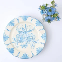 Seville Blue Gardenia Dinner Plate|Mrs. Alice Best