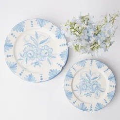 Seville Blue Gardenia Starter Plate (Set Of 4)|Mrs. Alice Hot