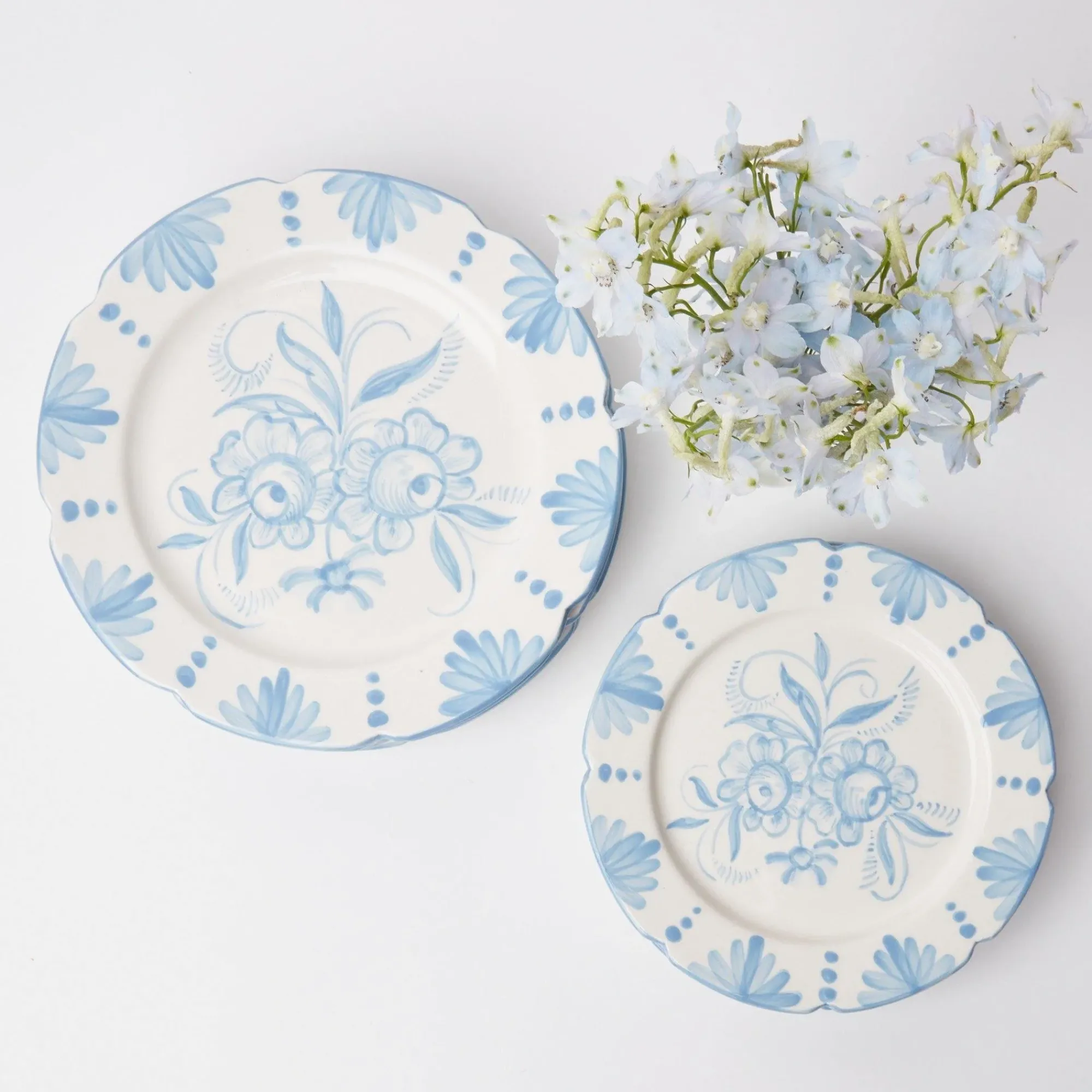 Seville Blue Gardenia Starter Plate (Set Of 4)|Mrs. Alice Hot