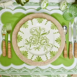 Seville Green Gardenia Dinner Plates (Set Of 4)|Mrs. Alice New