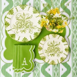 Seville Green Gardenia Dinner Plates (Set Of 4)|Mrs. Alice New