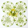 Seville Green Gardenia Dinner Plates (Set Of 4)|Mrs. Alice Best