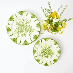 Seville Green Gardenia Starter Plates (Set Of 4)|Mrs. Alice Outlet