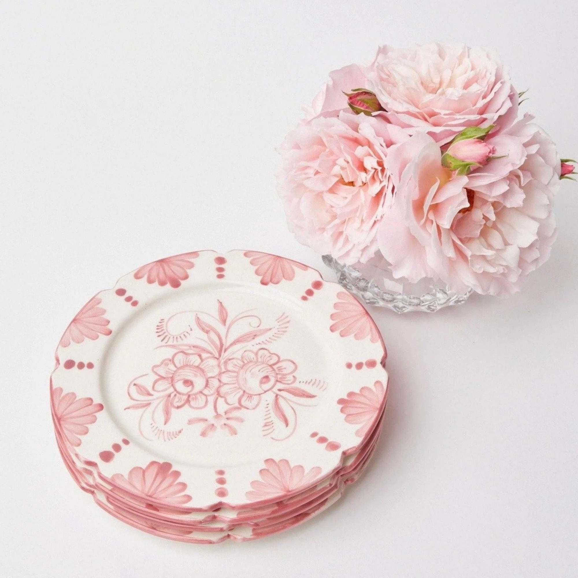 Seville Pink Gardenia Dinner Plate (Set Of 4)|Mrs. Alice Discount