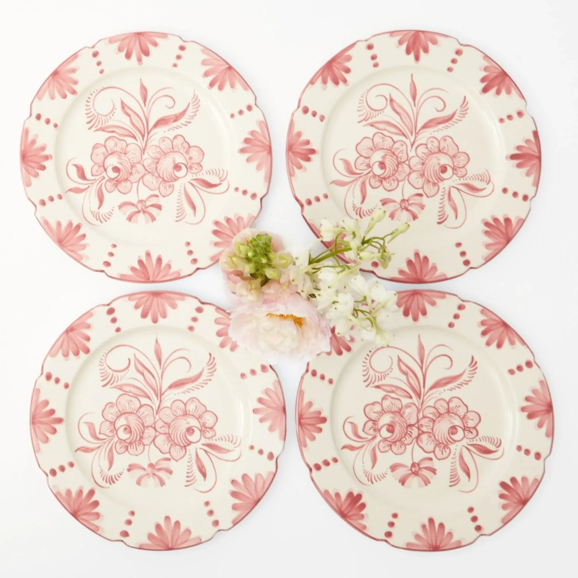 Seville Pink Gardenia Dinner Plate (Set Of 4)|Mrs. Alice Online