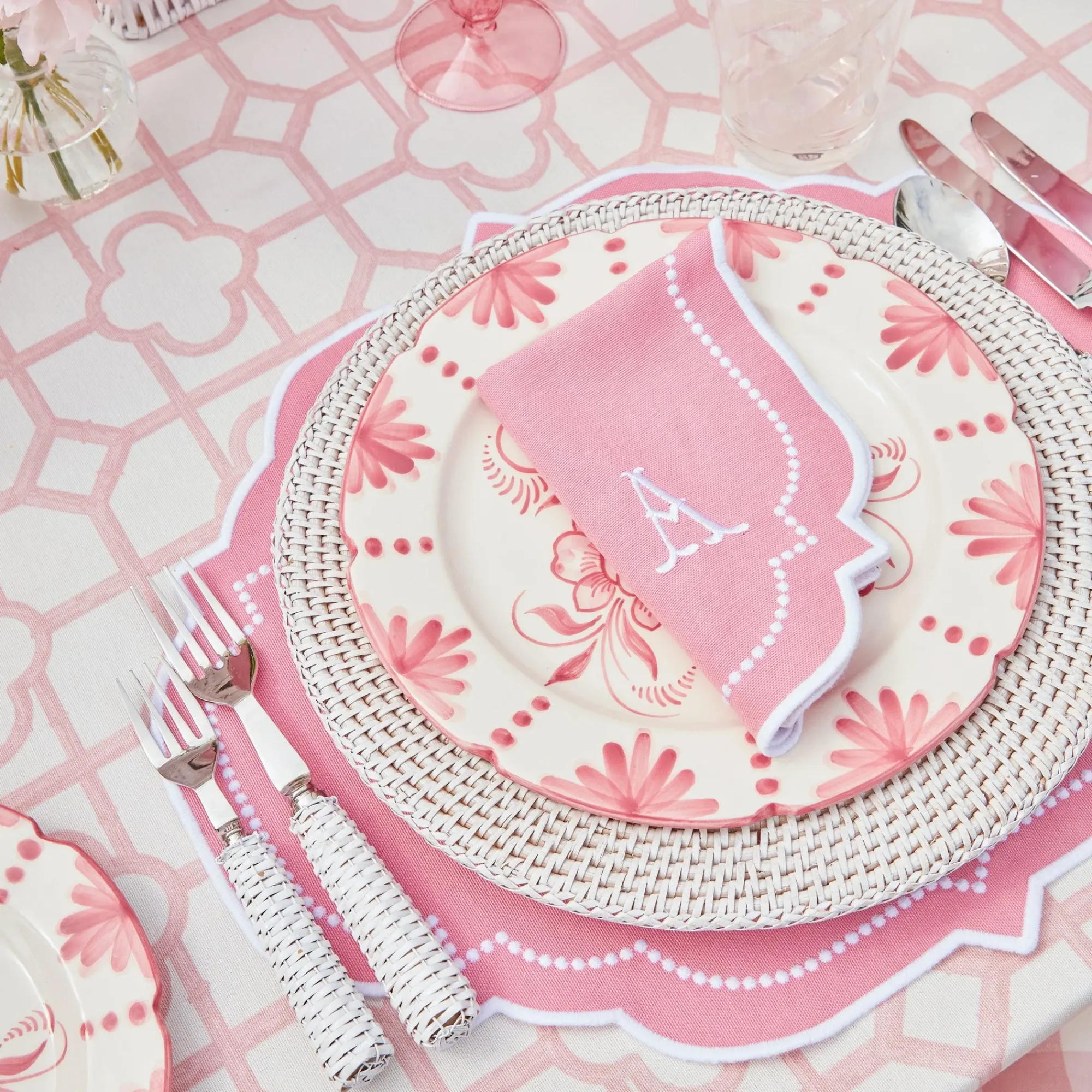 Seville Pink Gardenia Dinner Plate (Set Of 4)|Mrs. Alice Online