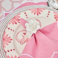 Seville Pink Gardenia Dinner & Starter Plates (Set Of 8)|Mrs. Alice