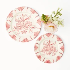 Seville Pink Gardenia Dinner & Starter Plates (Set Of 8)|Mrs. Alice Sale