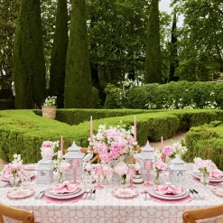 Seville Pink Gardenia Dinner & Starter Plates (Set Of 8)|Mrs. Alice Online