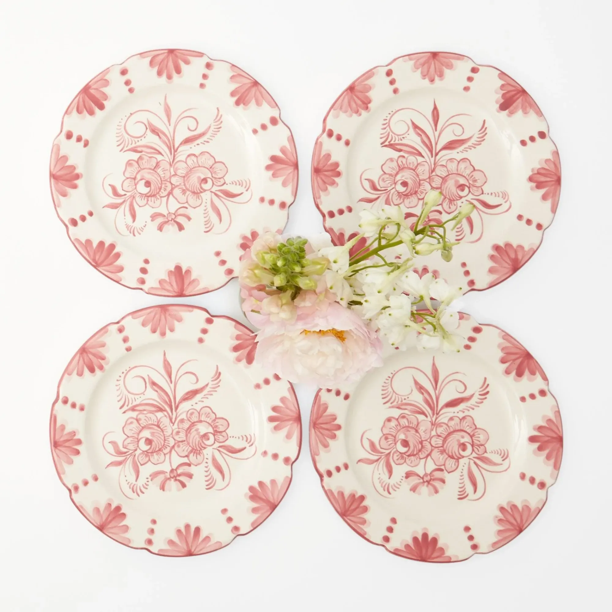 Seville Pink Gardenia Starter Plate (Set Of 4)|Mrs. Alice New