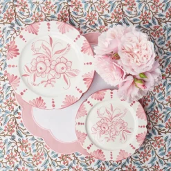 Seville Pink Gardenia Starter Plate (Set Of 4)|Mrs. Alice New