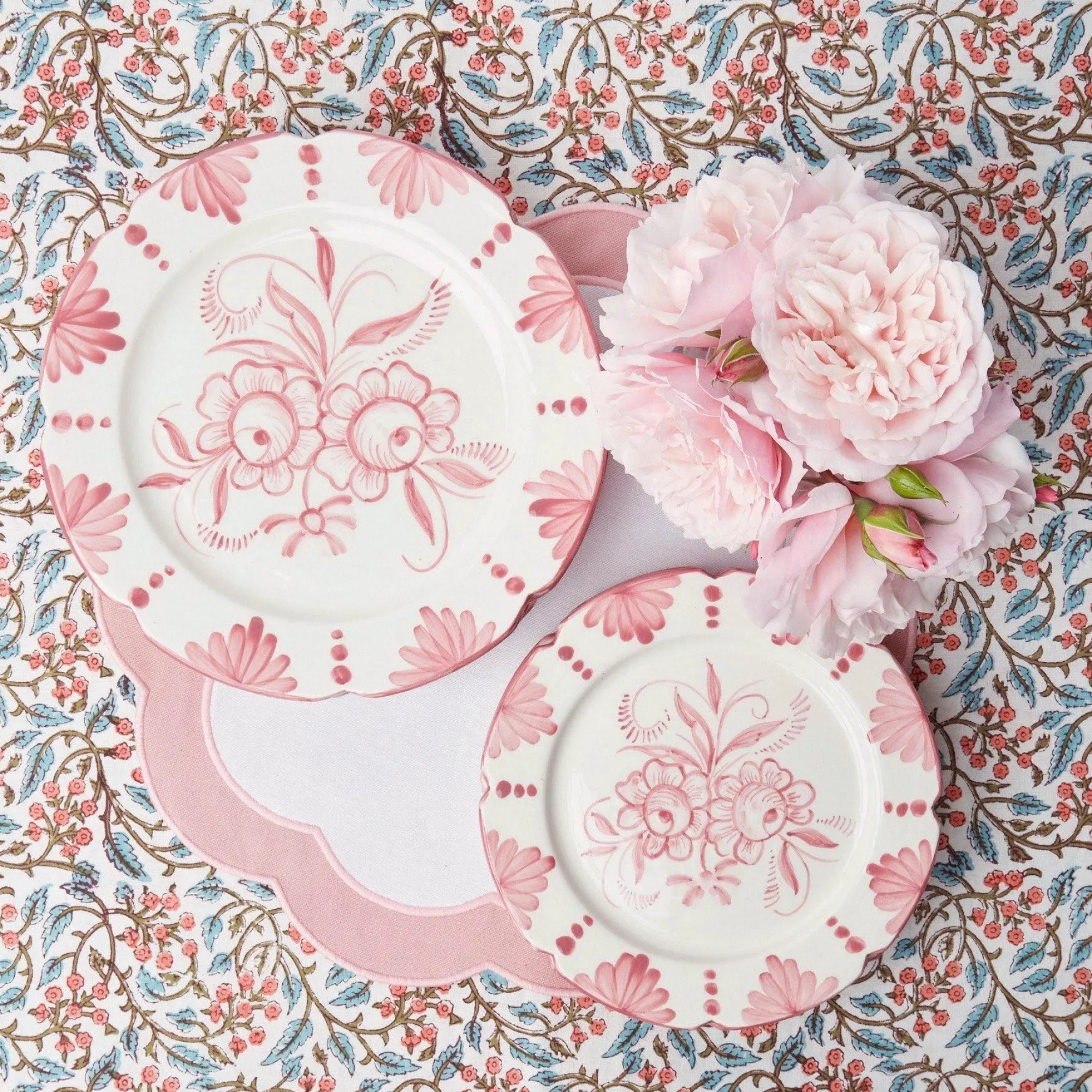 Seville Pink Gardenia Starter Plate (Set Of 4)|Mrs. Alice New