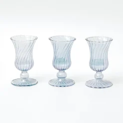Small Blue Fluted Vase (Set Of 3)|Mrs. Alice Best