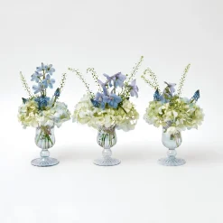 Small Blue Fluted Vase (Set Of 3)|Mrs. Alice Best