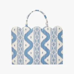 Small Tote Bag (Blue Ikat)|Mrs. Alice