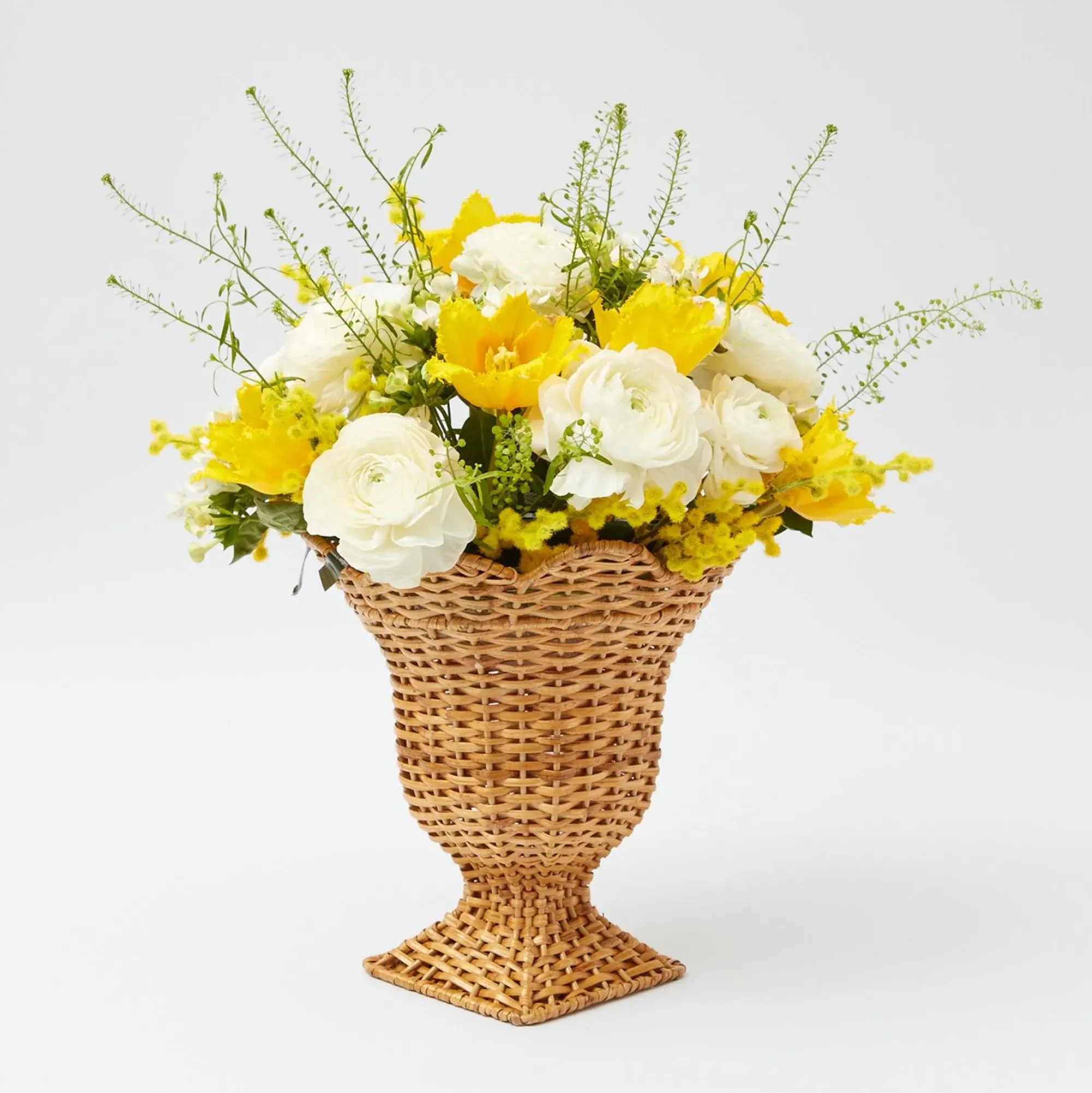 Small Natural Rattan Urn Vase|Mrs. Alice Online