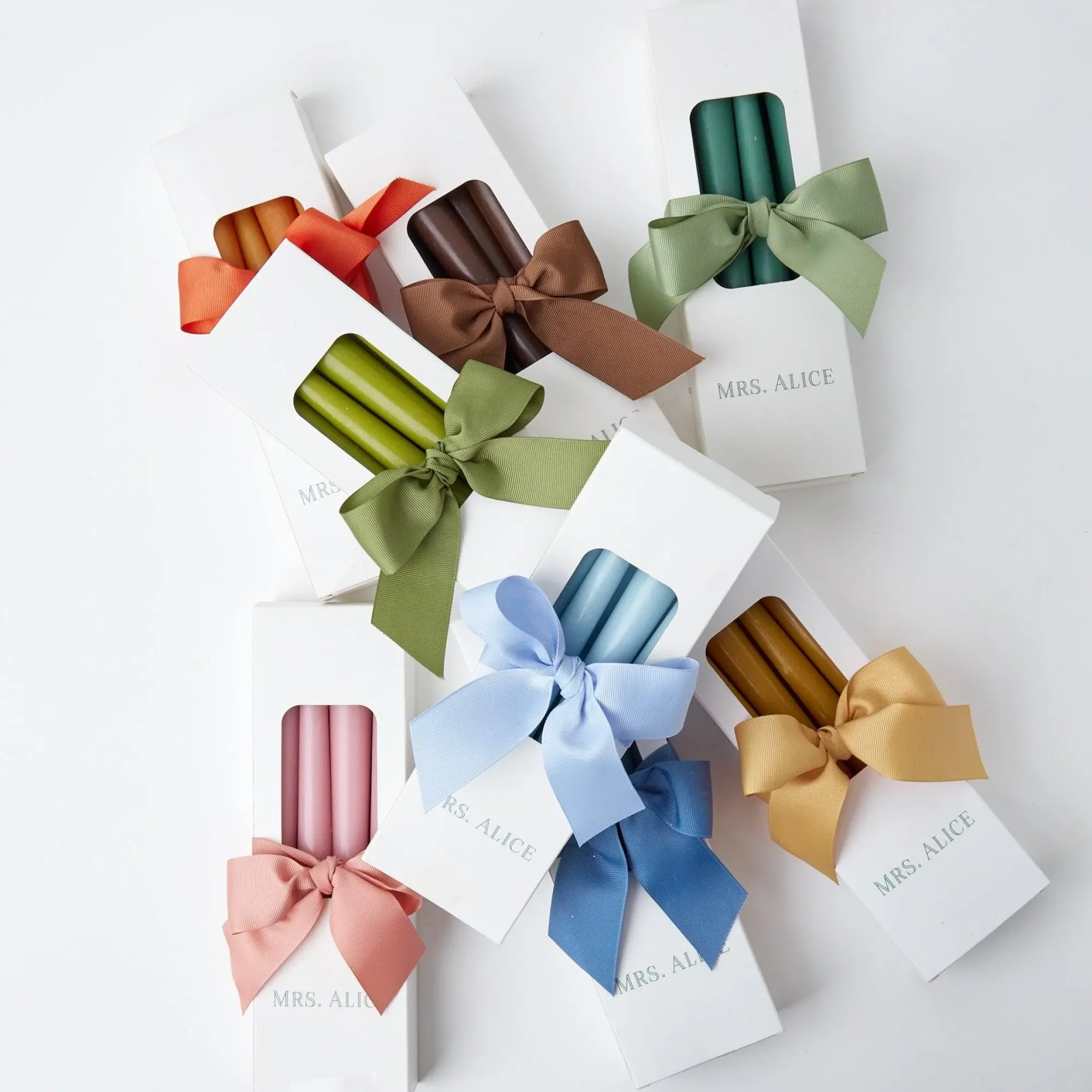 Soft Blue Candles (Set Of 8)|Mrs. Alice Online