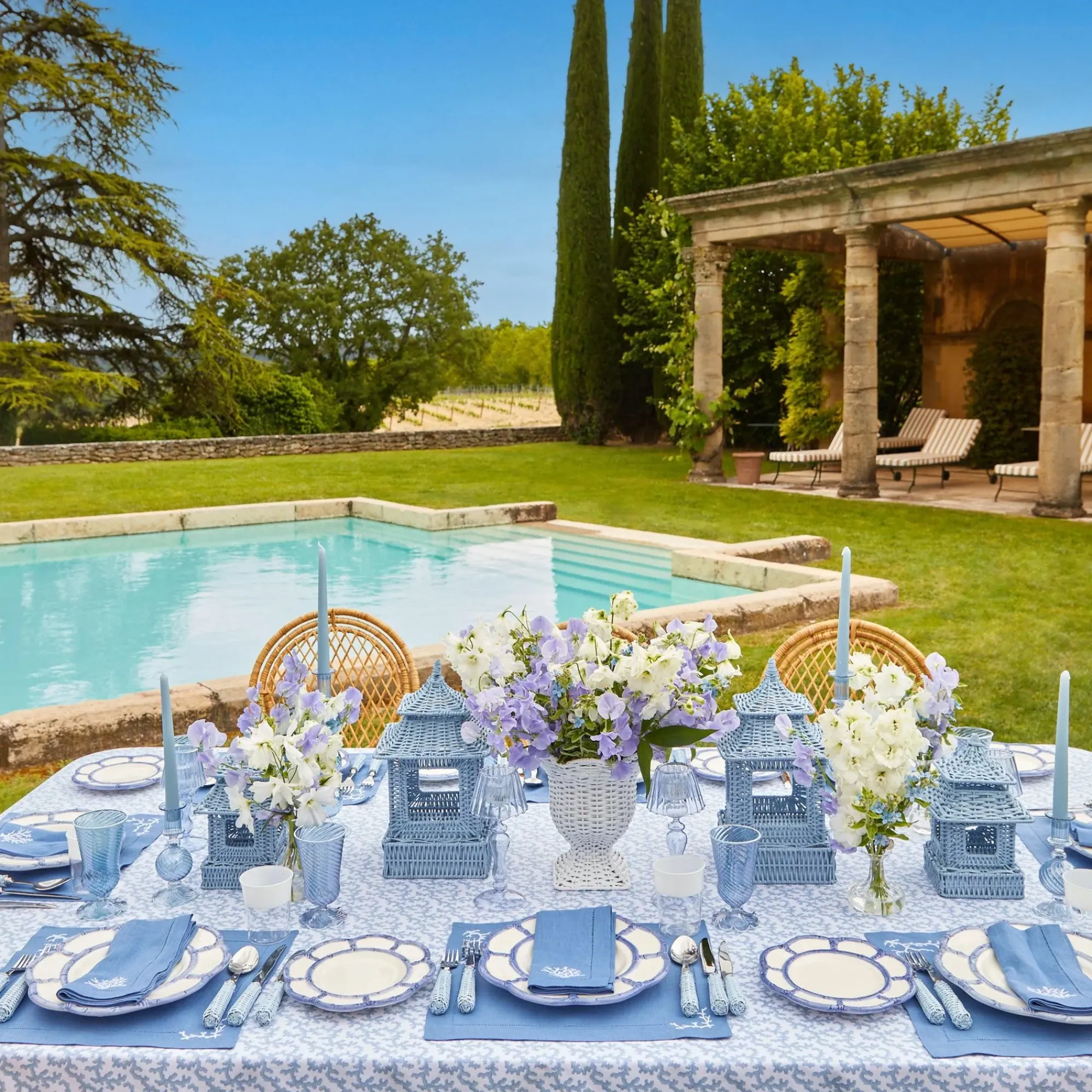 Soft Blue Candles (Set Of 8)|Mrs. Alice Online