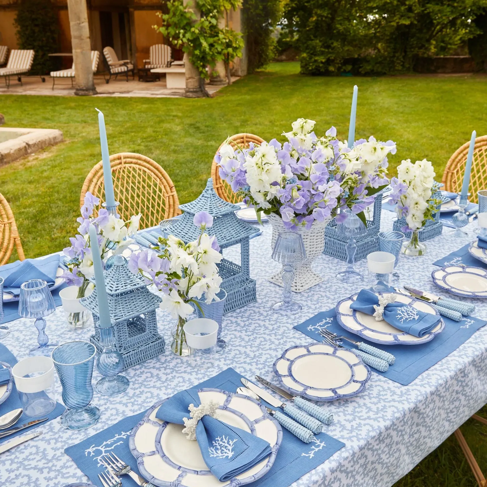 Soft Blue Candles (Set Of 8)|Mrs. Alice Online