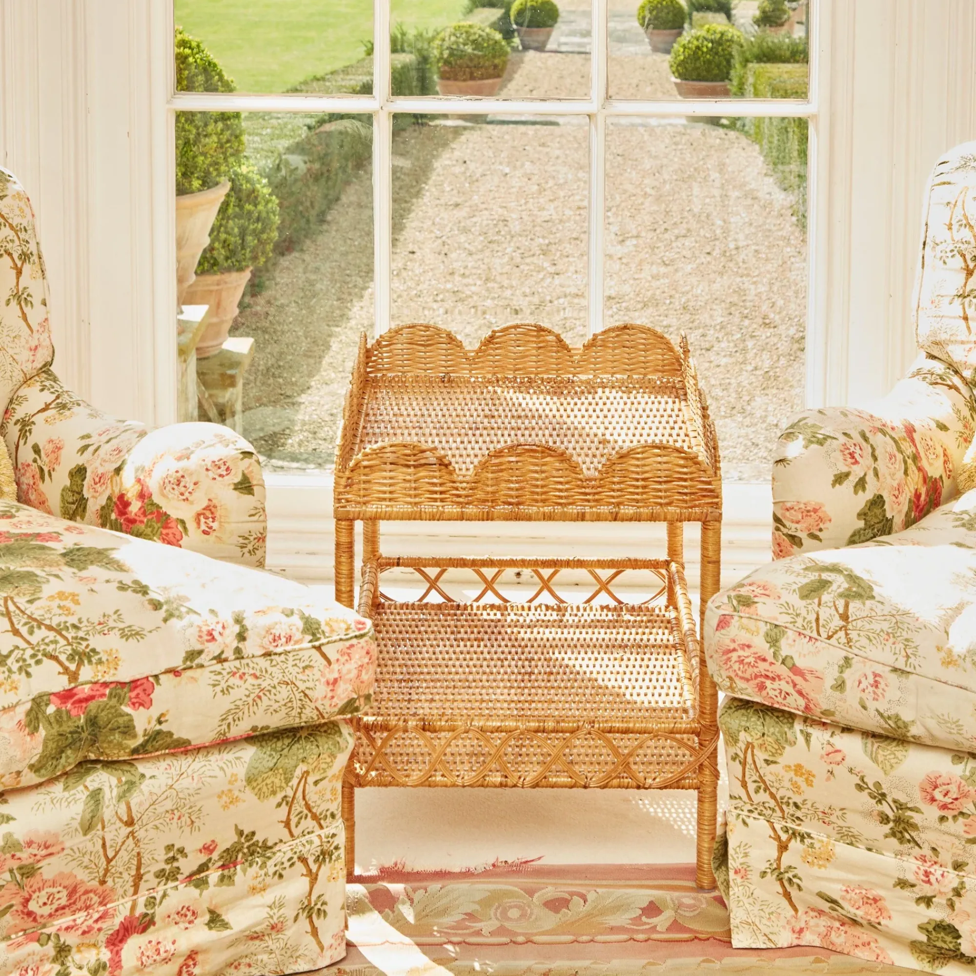 Sophia Rattan Side Table|Mrs. Alice Clearance