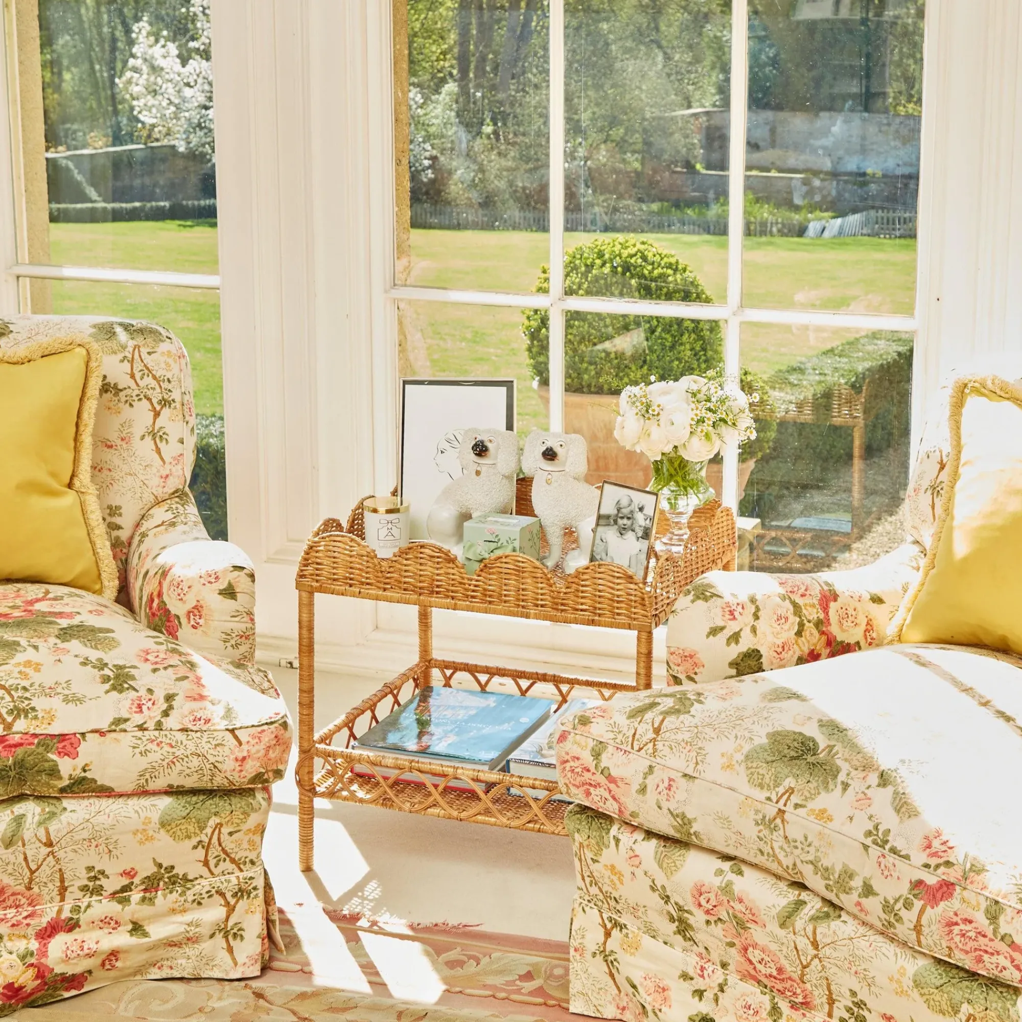 Sophia Rattan Side Table|Mrs. Alice Clearance