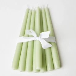 Spring Green Candles (Set Of 8)|Mrs. Alice New