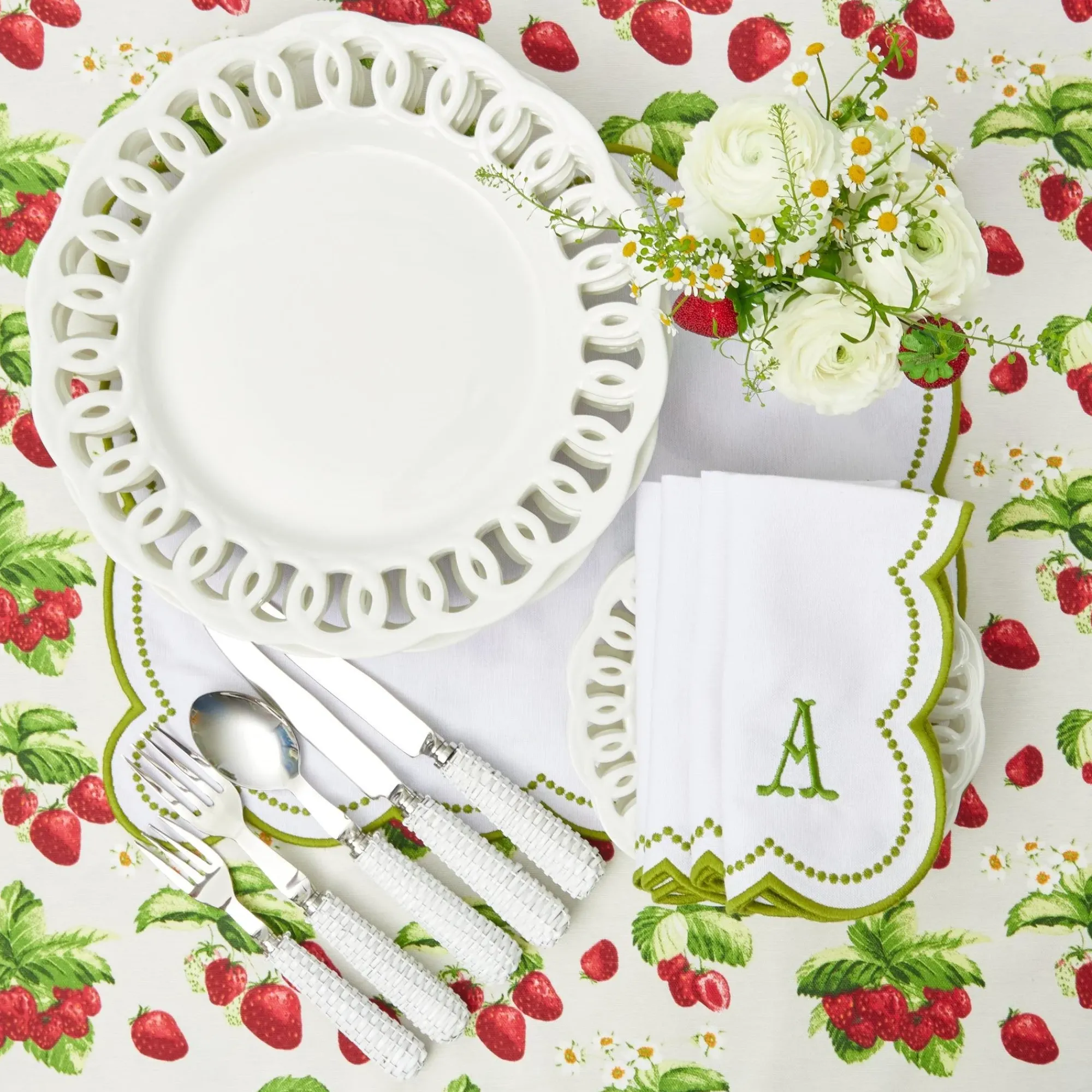 Strawberry Tablecloth|Mrs. Alice Clearance