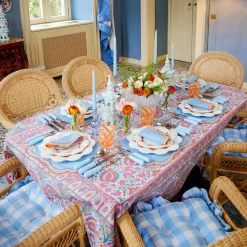 Sylvie Blue & Orange Placemats (Set Of 4)|Mrs. Alice