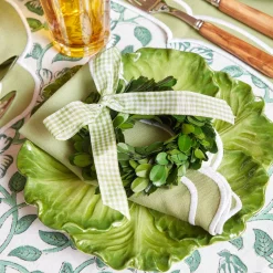 Sylvie Green Embroidered Napkins (Set Of 4)|Mrs. Alice Discount