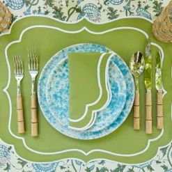 Sylvie Green Embroidered Napkins (Set Of 4)|Mrs. Alice Discount