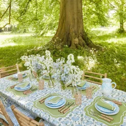 Sylvie Green Embroidered Placemats (Set Of 4)|Mrs. Alice Outlet