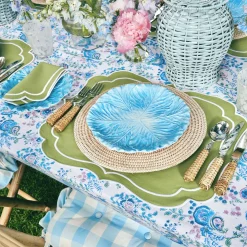 Sylvie Green Embroidered Placemats (Set Of 4)|Mrs. Alice Outlet