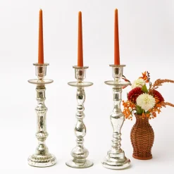 Tall Mercury Glass Candle Holder Trio|Mrs. Alice Outlet