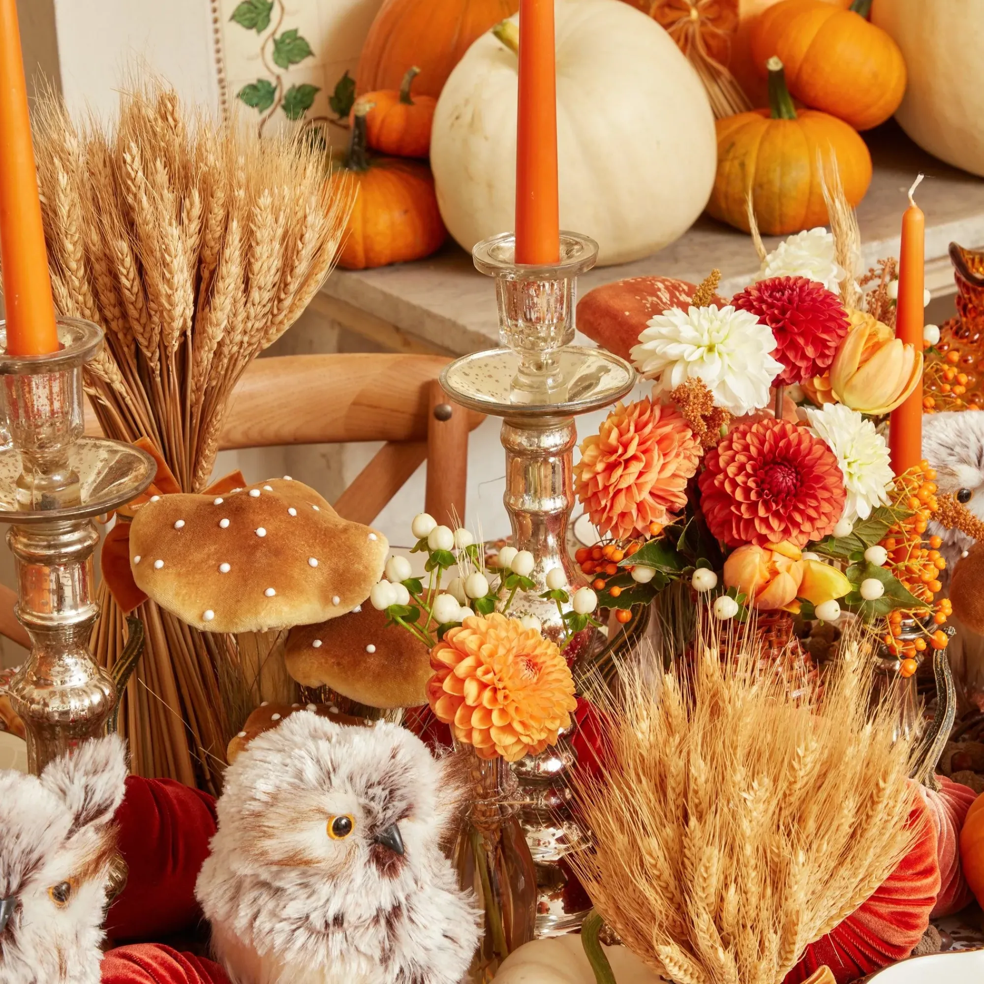 Tall Mercury Glass Candle Holder Trio|Mrs. Alice Outlet